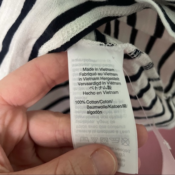 Madewell Striped VNeck Tee NWT Sz S - Picture 9 of 10